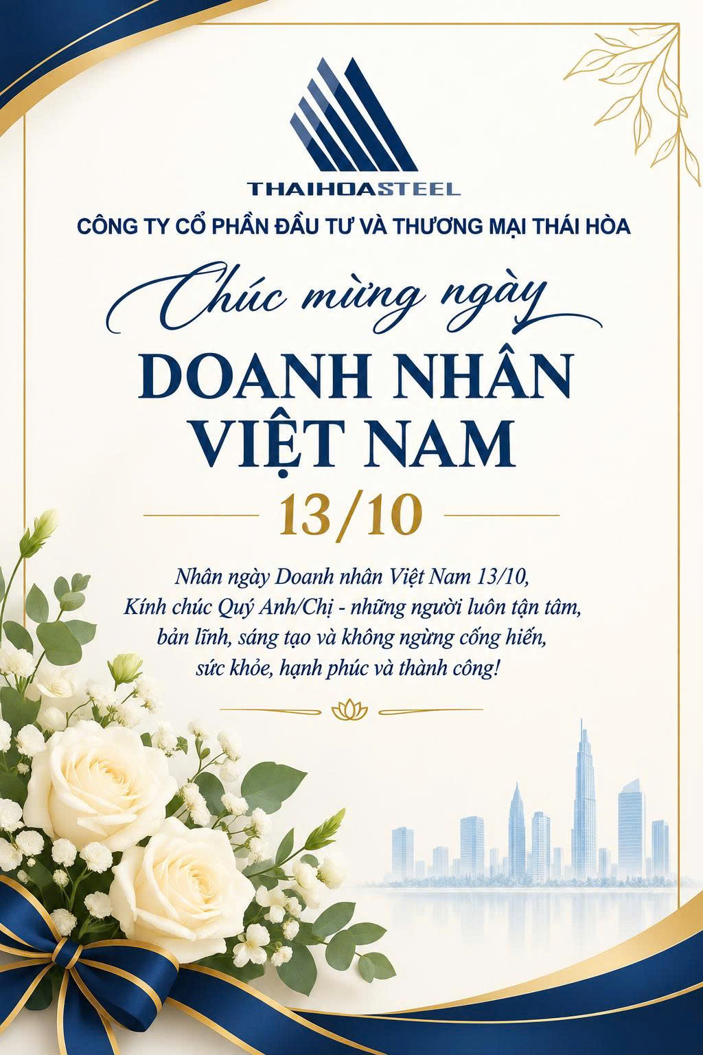 THÁI HÒA- CHÀO MỪNG NGÀY DOANH NHÂN VIỆT NAM 13/10